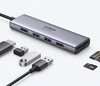 Ugreen: 6 in 1 Multifunctionele Adapter - USB Type C - HDMI 4K 60HZ - SD Kaartlezer - Grijs