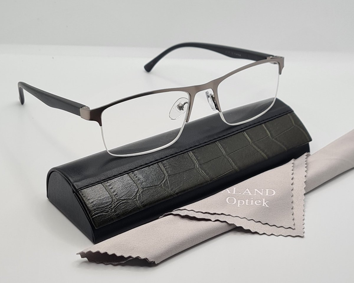 woede Vervloekt verbrand Leesbril +1.5 / halfbril van metalen frame / metalen veerscharnier / bril  op sterkte... | bol.com