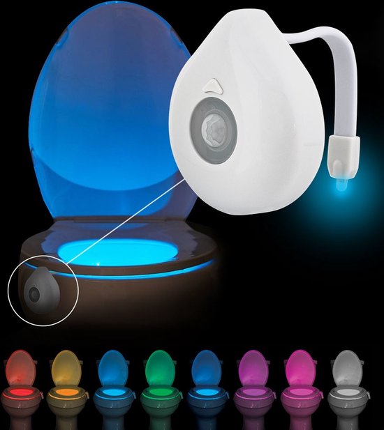 MondiDeal - Lampe de Toilettes à LED - Éclairage de cuvette de toilette - Éclairage automatique - Mouvement et sensible à la lumière