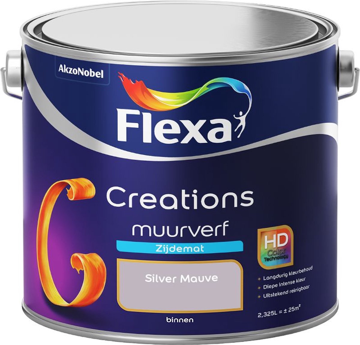 Flexa Creations - Muurverf - Zijdemat - Silver Mauve - 2,5 liter