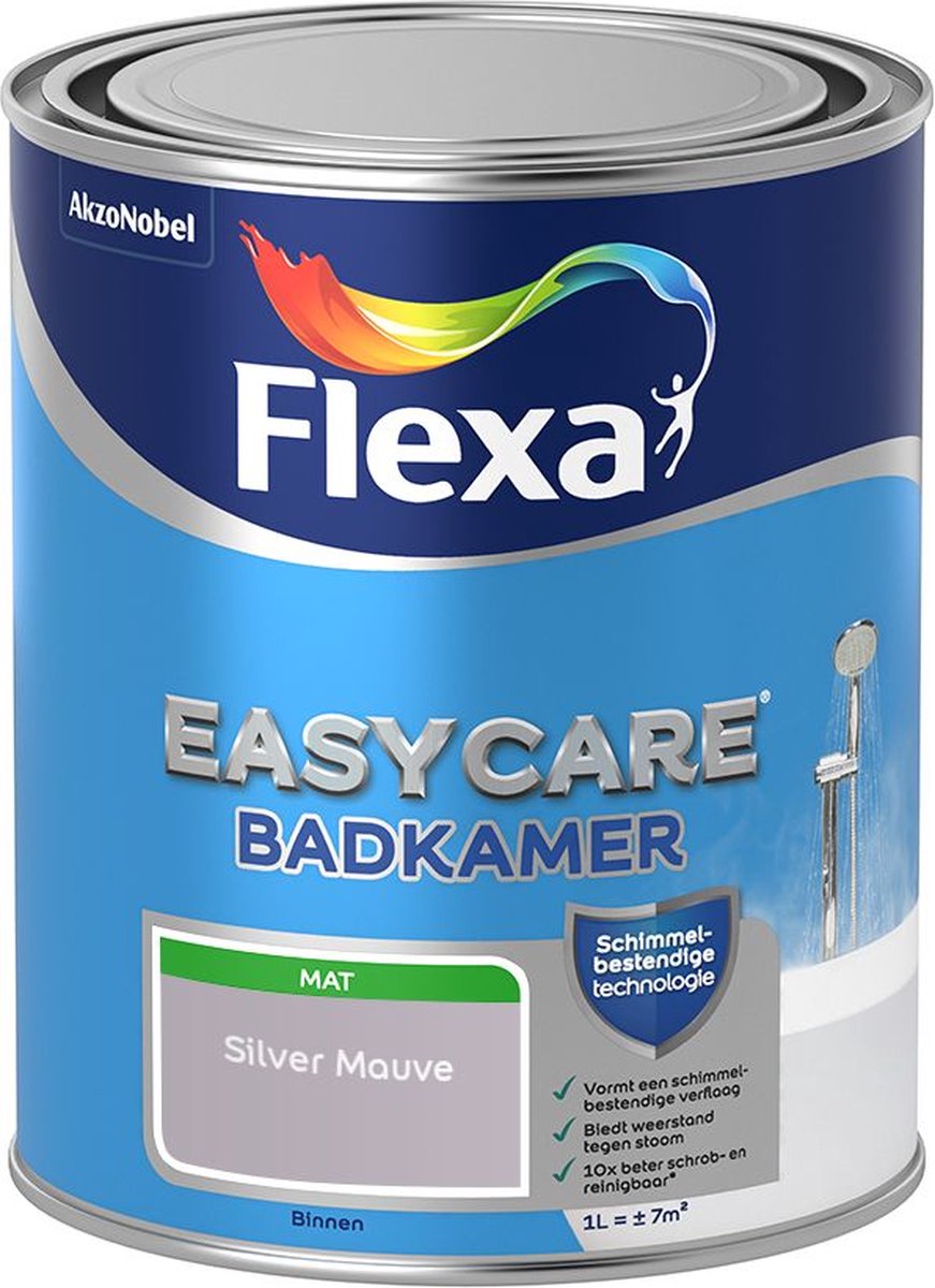 Flexa Easycare - Muurverf Badkamer - Mat - Silver Mauve - 1 liter
