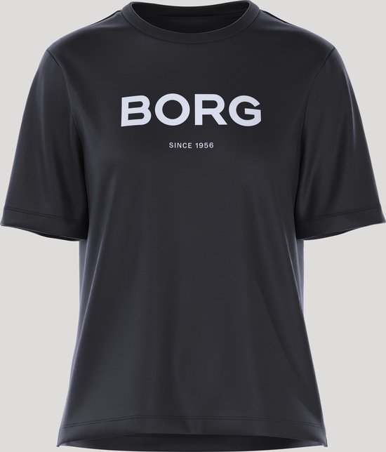 Björn Borg BB Logo Performance-  T-shirt - Tee - Top -Sport - Dames - Maat S - Zwart