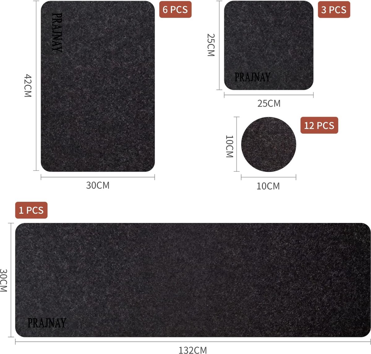 Placemat – Set van placemats – Eetkamer accessoires – Luxe placemats – Tafelen - Hittebestendig - Anti-Slip - Onderlegger – Afneembaar — cadeau in Wonen & Interieur - foto 3