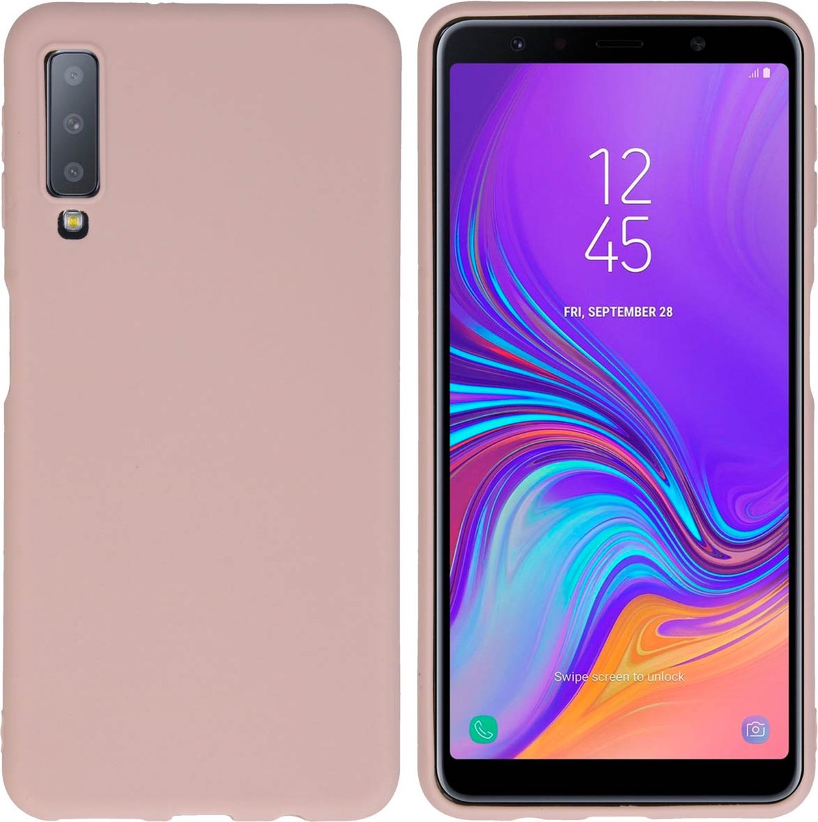 iMoshion Color Backcover Samsung Galaxy A7 (2018) hoesje - lichtroze