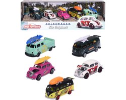 Majorette Volkswagen Originals 5 stuks Giftpack - 7,5cm - Voertuigen - Die-Cast - Vanaf 3 jaar - Speelgoedvoertuig