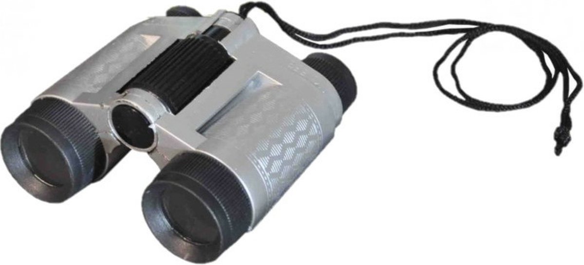 Speelgoed verrekijker - 11 cm - grijs - buitenspeelgoed