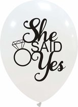 9x premium  ballonnen  "She Said Yes" (ze zei ja)