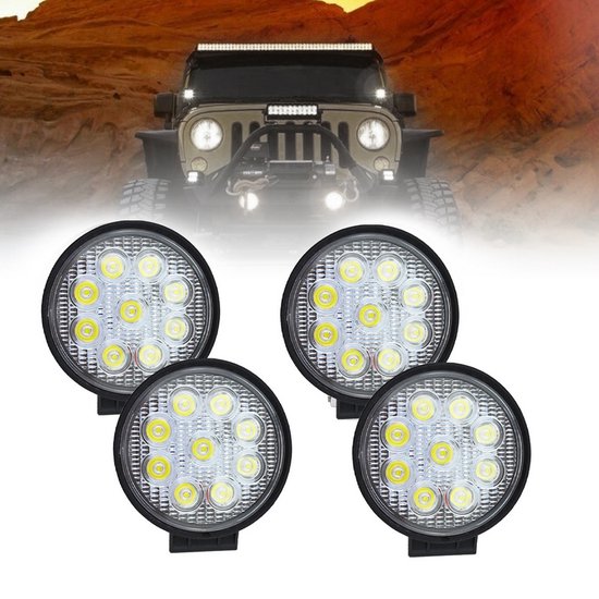 LED Werklamp 24W 2760lm - verstraler - Werklampen vierkant