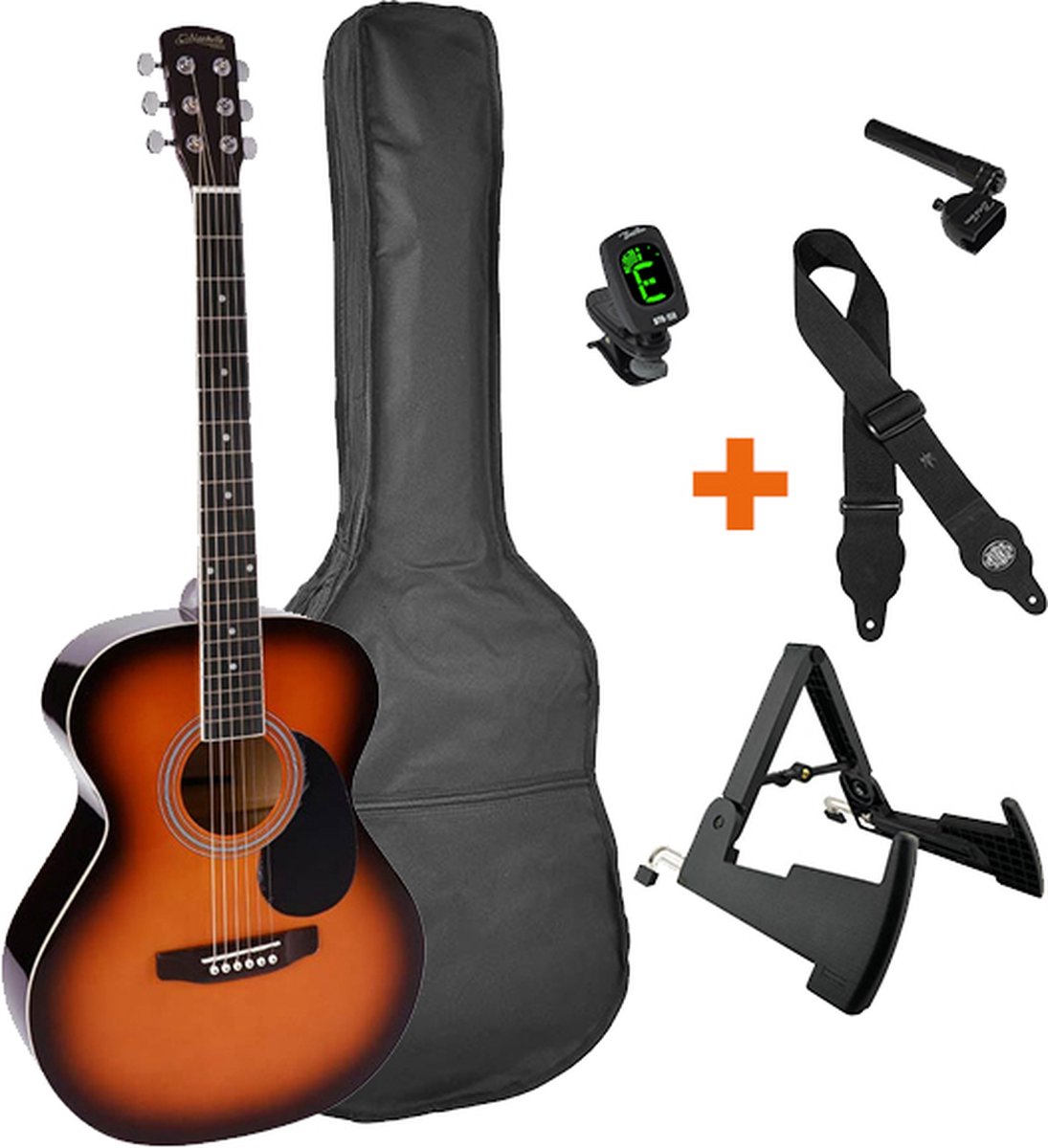 Akoestische gitaarpakket Nashville GSA-60-SB Sunburst