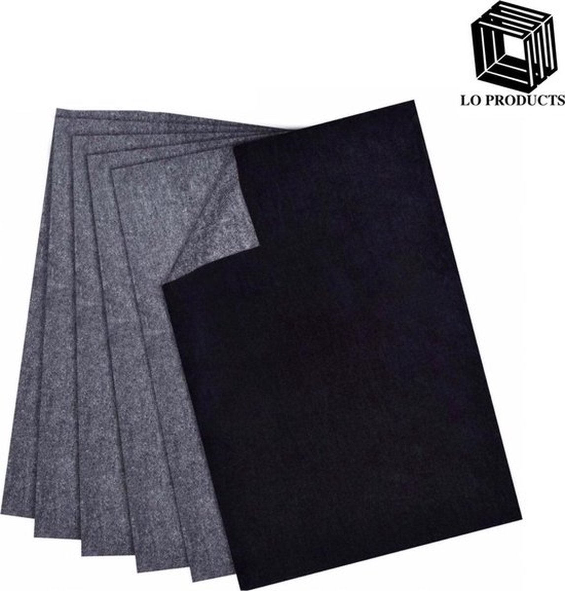 LO Products carbonpapier 10 stuks zwart A4 - overtrekpapier - transferpapier - tekenen - hobbypapier - LO Products