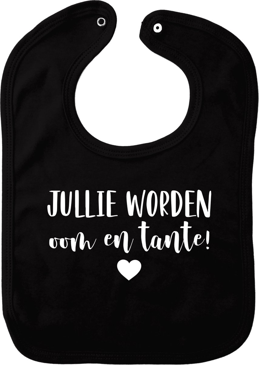 Goedkoopste Baby slabbetje met tekst - Jullie worden oom en tante! - Zwart- Zwangerschap aankondiging - Pregnancy announcement - Geboorte - Zwanger - Pregnant - In verwachting - Slab