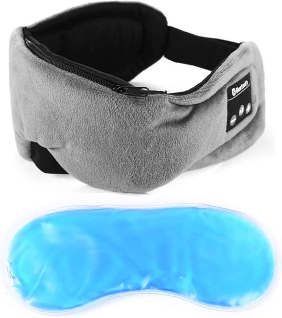 Bluetooth Sleep Mask Powcan Sleep Headphones Bluetooth Music Eye Mask with Gel Sleep...
