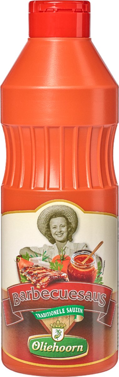 Oliehoorn barbecuesaus - kruidig, rokerig en zoet - 6 x 900 ml