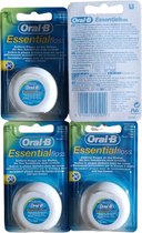 4 X Oral-B Essential - 50 m – Flosdraad 5010622005029