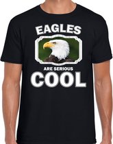 Dieren zeearenden t-shirt zwart heren - eagles are serious cool shirt - cadeau t-shirt arend/ zeearenden liefhebber S