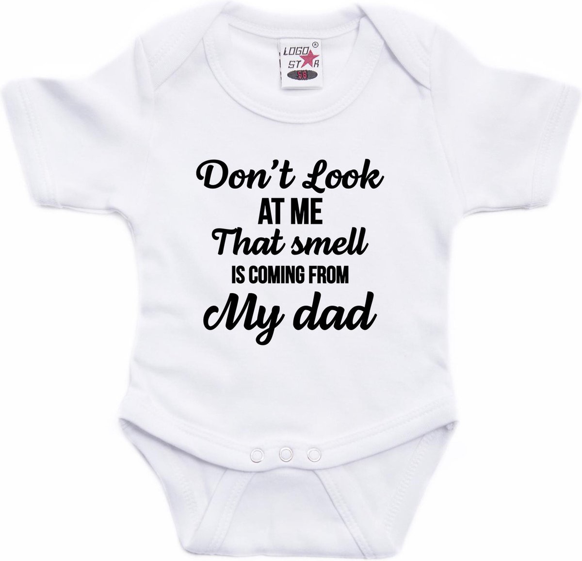 That smell is from my dad tekst baby rompertje wit jongens en meisjes - Kraamcadeau/ aankondiging aanstaande vader 92