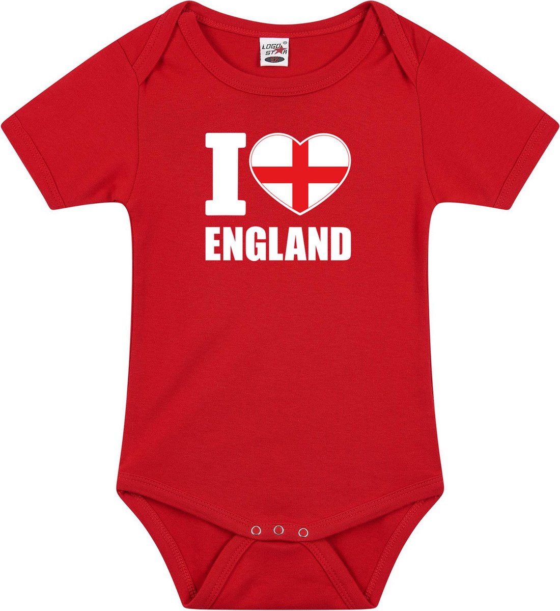 I love England baby rompertje rood jongens en meisjes - Kraamcadeau - Babykleding - Engeland landen romper 56