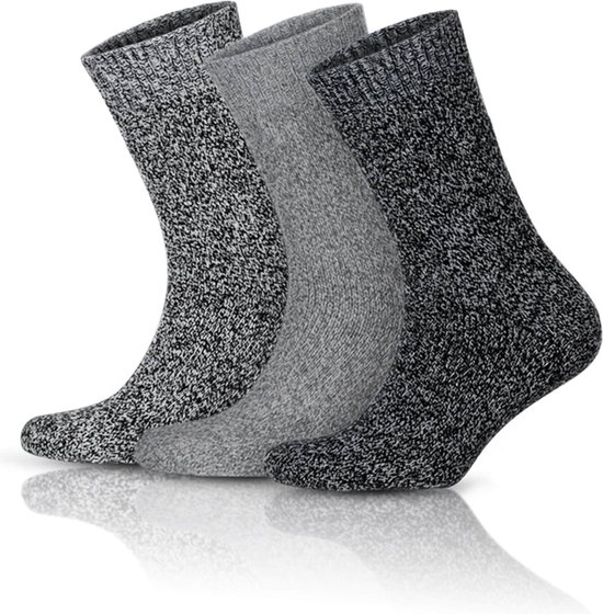 GoWith - wollen sokken - noorse sokken - 3 paar - wintersokken - thermosokken - huissokken - sokken