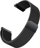 Bandje geschikt voor LG Watch Style / TicWatch C2 - Zwart Milanese Band