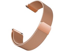 Bandje geschikt voor LG Watch Style / TicWatch C2 - Roségoud Milanese Band