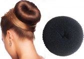 Haardonut - Knotmaker - Bun maker - Haarband - Haar elastiek donut - Knotrol - 6cm - Zwart