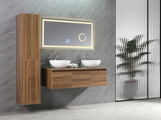 Excellent meuble de salle de bain bien-être Type: J, 120 cm, couleur Chêne  brun clair,... | bol