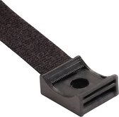 Hebotec KBS 20 - 100 Klittenband sokkel Om te schroeven Zwart 1 stuk(s)