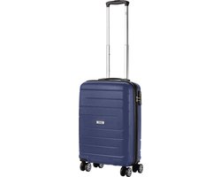TravelZ Big Bars Handbagage koffer 55cm met TSA-slot - 35 Ltr Lichtgewicht reiskoffer - Blauw