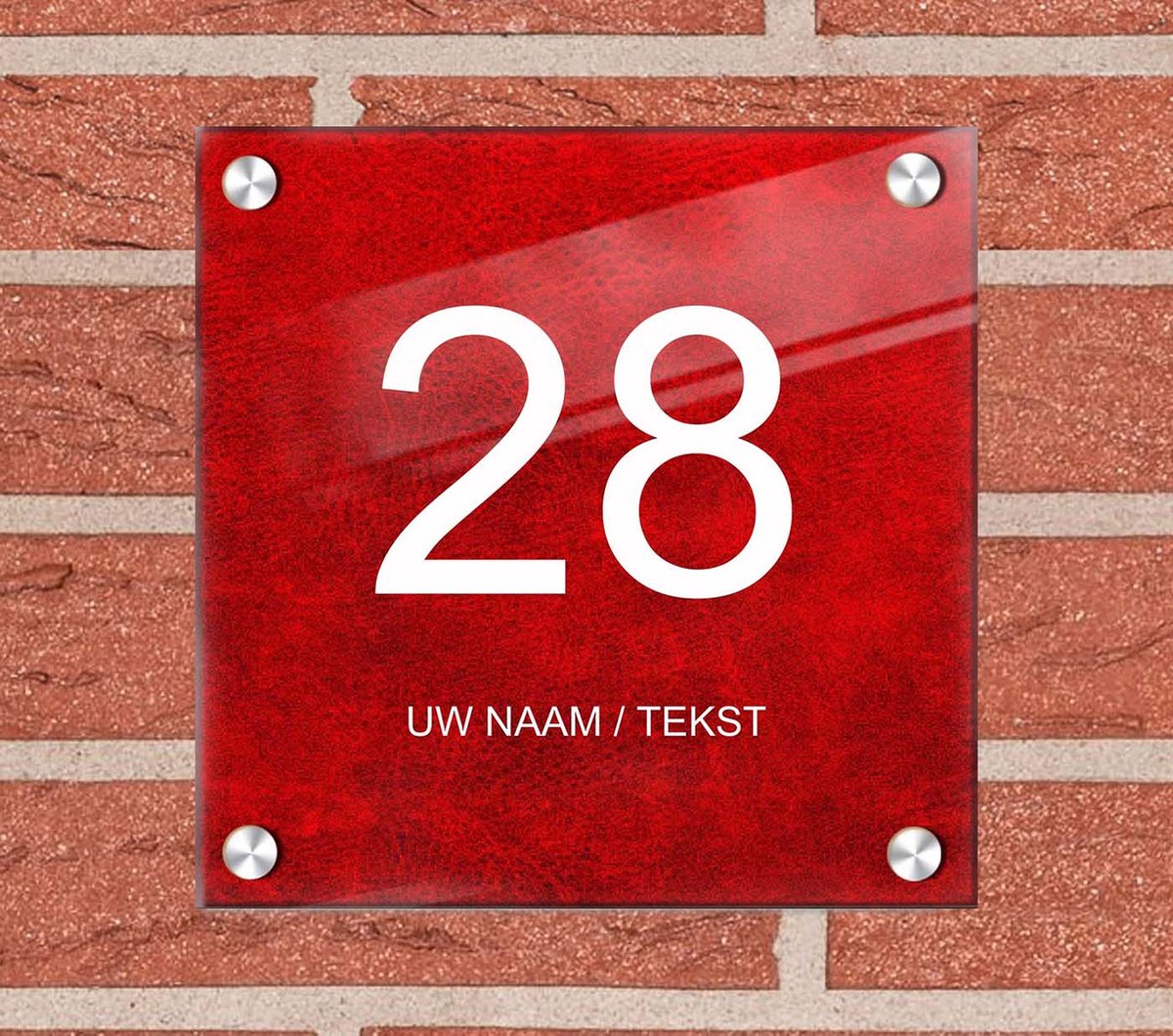 Naambordje voordeur plexiglas 25x25x0,5 cm model 1123 - Huisnummerbordje, naambordjes, naambordje huis, naamplaatjes, huisnummer bord, huisnummer bordje, originele naambordjes voordeur, huisnummerbord met naam, originele huisnummer bord