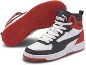 PUMA Rebound JOY Jr Unisex Sneakers - White/Black/HighRiskRed - Maat 36