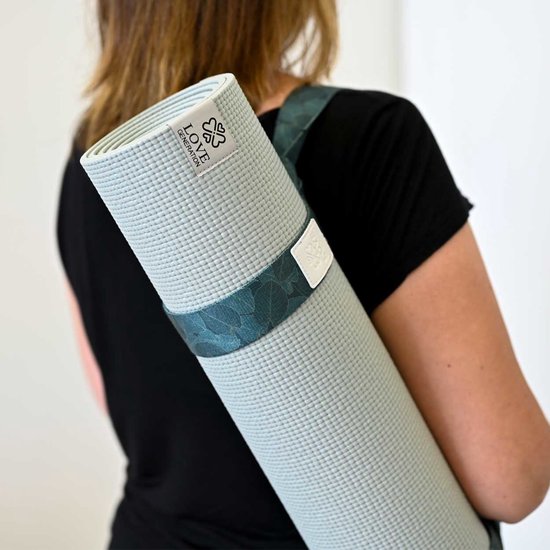Love Generation - Yogamat Draagriem - Green Leaves van Love Generation — afbeelding 5