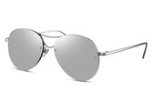 Joboly Pilotenbril Piloot Zonnebril - Zilverkleurig Frame - Zilverkleurige Lenskleur - Dames en Heren