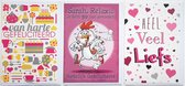 SARAH + Heel d'amour + Félicitations – 3 Cartes de vœux - 12 x 17 cm
