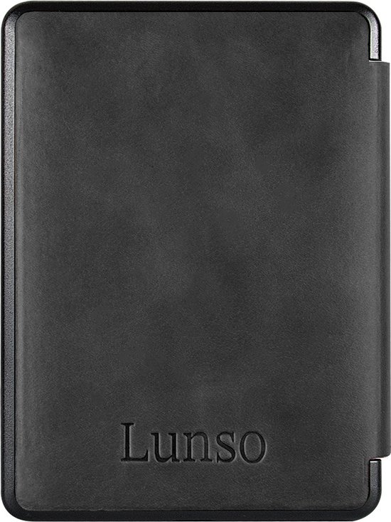 Lunso - Lederen sleepcover hoes - Geschikt voor Kobo Glo / Glo HD / Touch 2.0 (6 inch) - Zwart van Merkloos — afbeelding 4