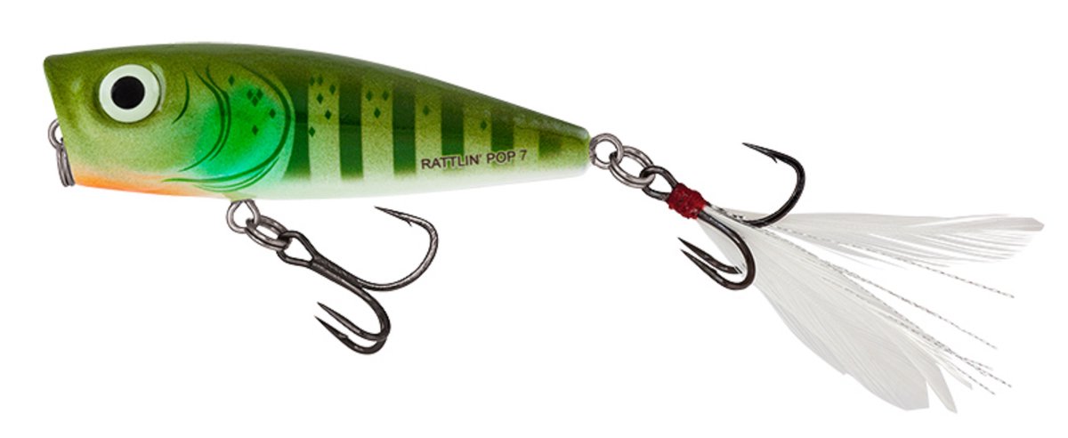 Salmo Floating Rattlin’Pop 7cm - 12.5g (diepte: surface) - Soort : Green Gill