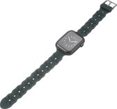Bandje geschikt voor Apple Watch 42/44MM - Maat L - Sportband - Horlogebandje - Polsband - Kunstleer - Groen