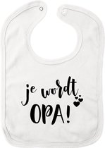 Slab met tekst 'Je wordt opa!' - Wit - Zwangerschapsaankondiging - Zwanger - Pregnancy announcement - Baby aankondiging