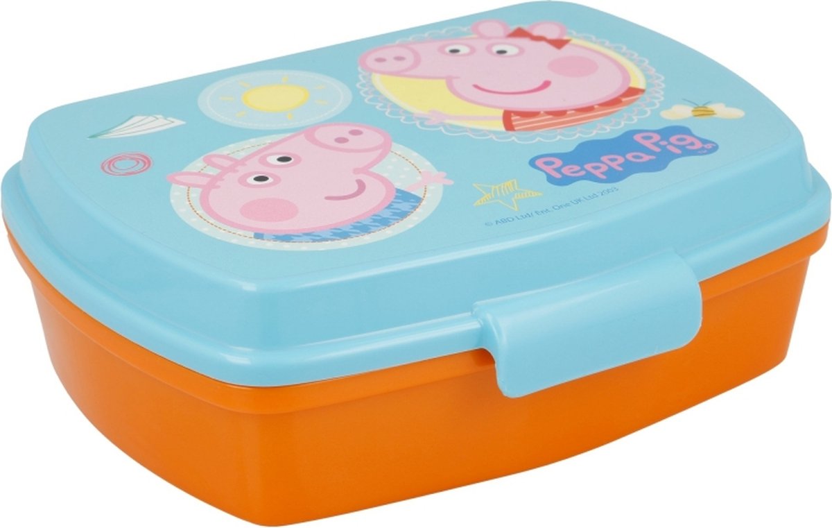 Peppa PIG Broodtrommel - 17x14 cm - Brooddoos - Sandwich Box