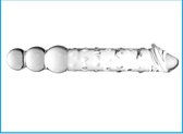 Buttplug Dildo combinatie van kristalglas 30cm - anaalplug- anale dildo -dia Ø 4,0 / Ø 4,5 / Ø 5,0 cm  - helder glazen dildo- sex anale butt plug seksspeelgoed voor mannen en vrouwen