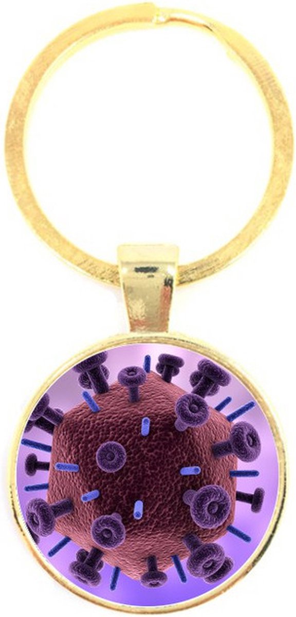 Sleutelhanger Glas - Virus