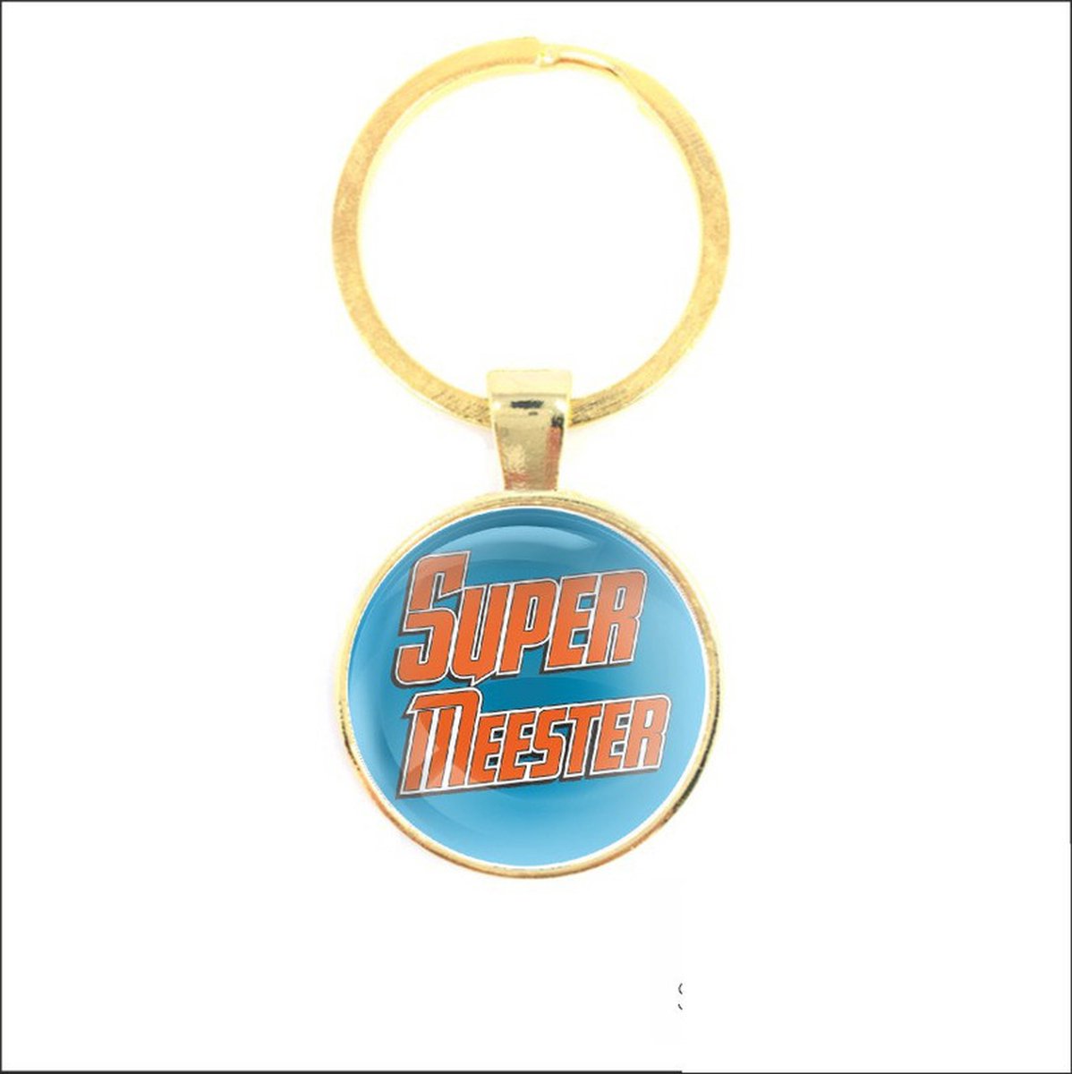 Sleutelhanger Glas - Super Meester