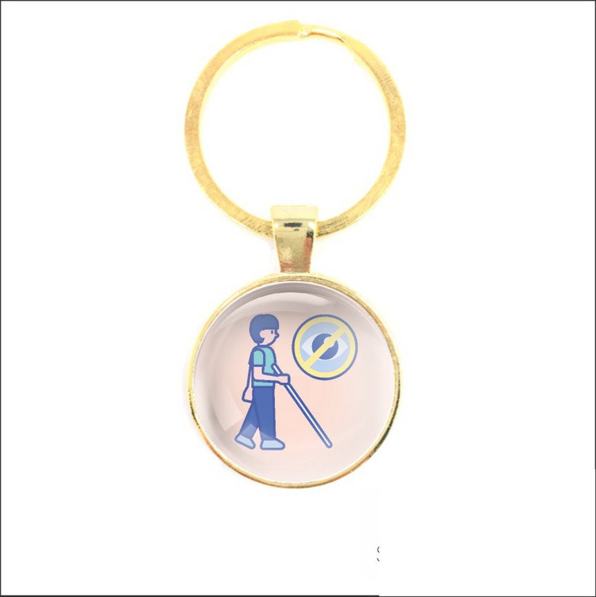 Sleutelhanger Glas - Slechtziend