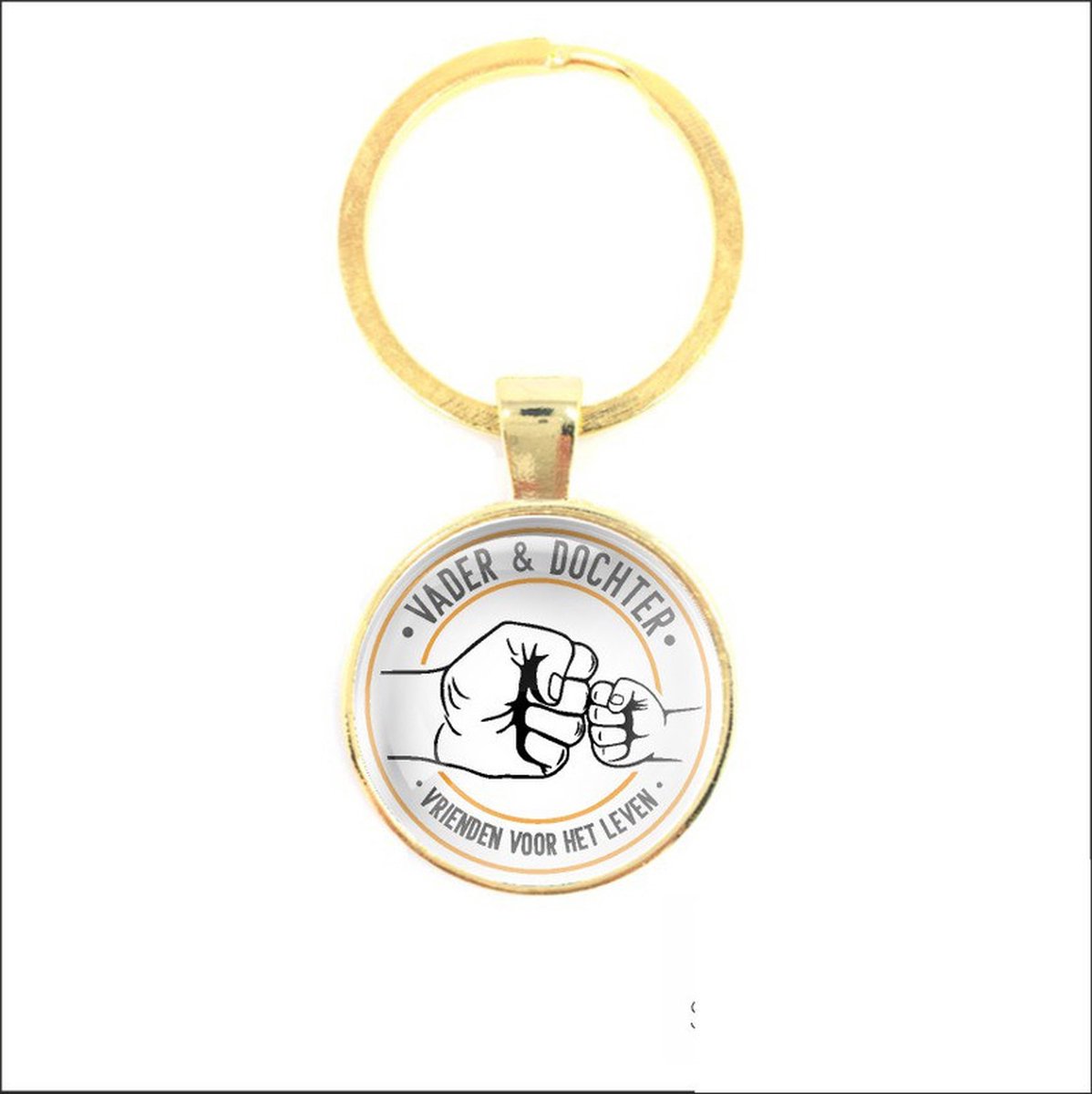Sleutelhanger Glas - Vader & Dochter