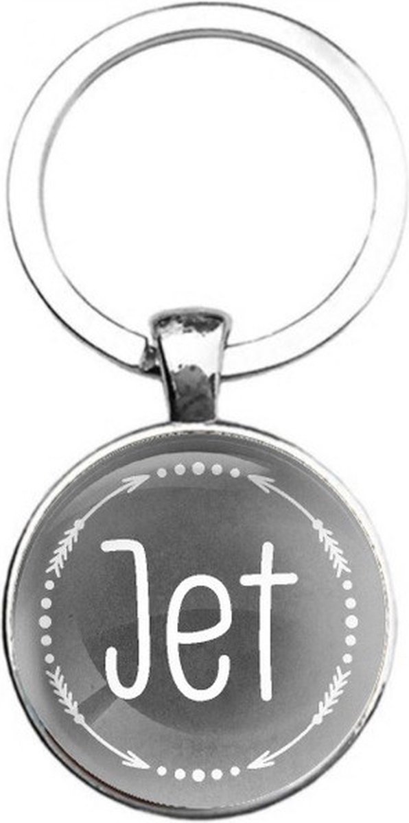 Sleutelhanger Glas - Jet