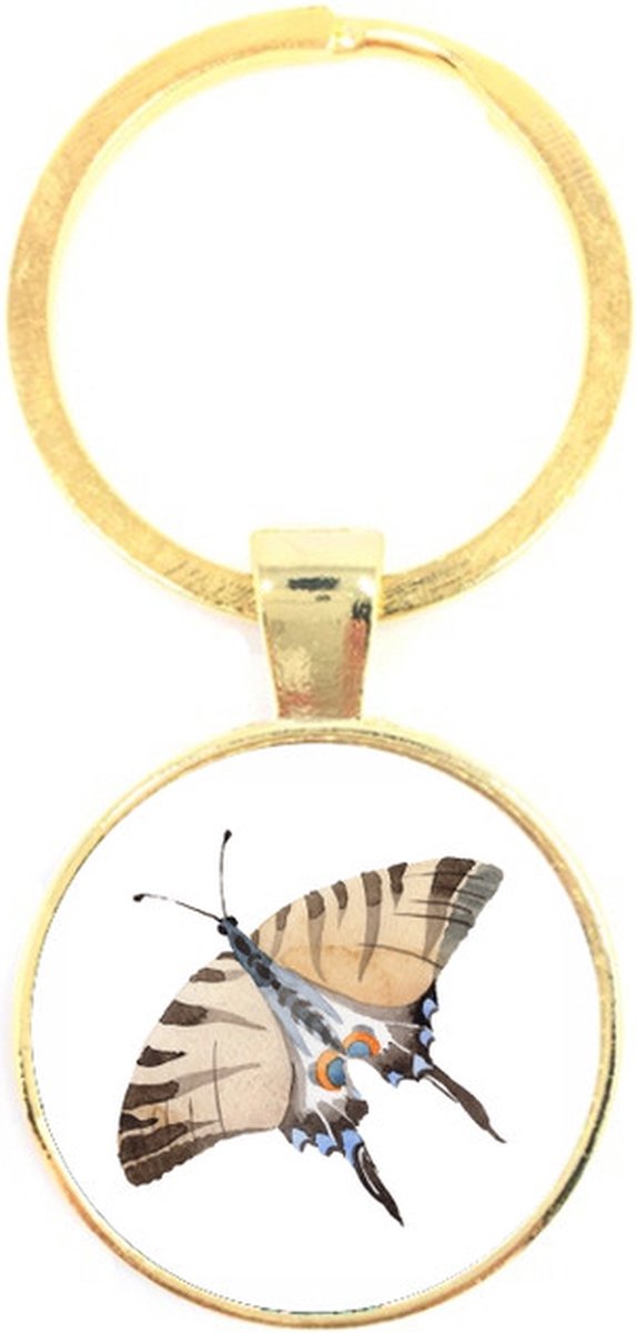Sleutelhanger Glas - Vlinder