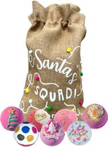 Bomb Cosmetics - Santa's Squad Hessian Gift Sack - Bathblasters - Bruisballen - Kerstmis - Perfect Kado!