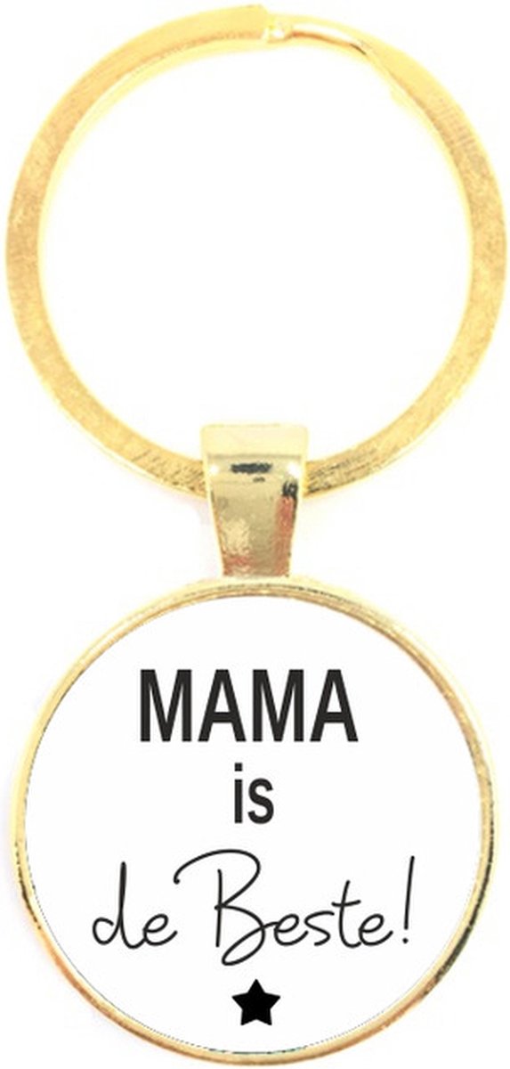 Sleutelhanger Glas -  Mama Is De Beste