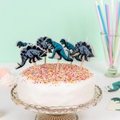 kaarsjes Prehistorie Dinosaurus kaars cupcake gebak 6 stuks