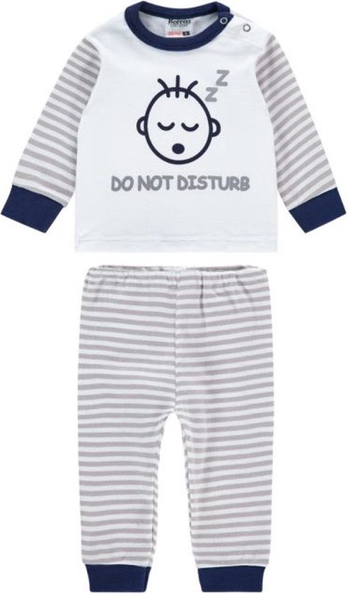 Beeren Bodywear Do Not Disturb Grijs Maat 74/80 Baby Pyjama 24-421 86/92
