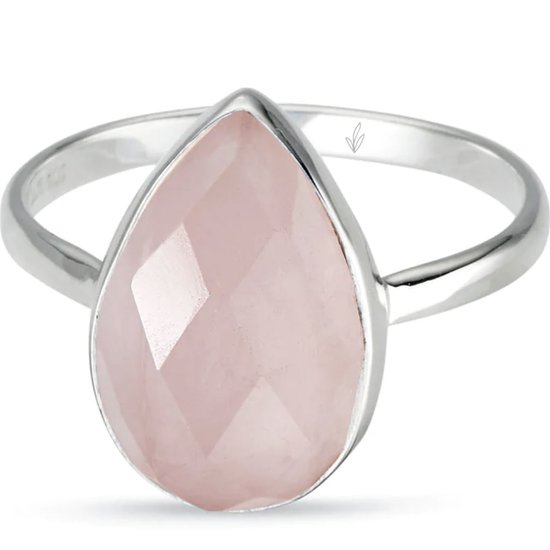 Natuursieraad - 925 sterling zilver roze chalcedoon ring maat 18.25 -  edelsteen sieraden | bol.com